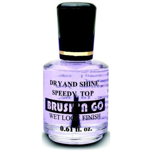 Duri Brush N Go Super Fast Top Coat nail polish by Pasteur Pharmacy, clear glossy finish in 0.61 oz bottle