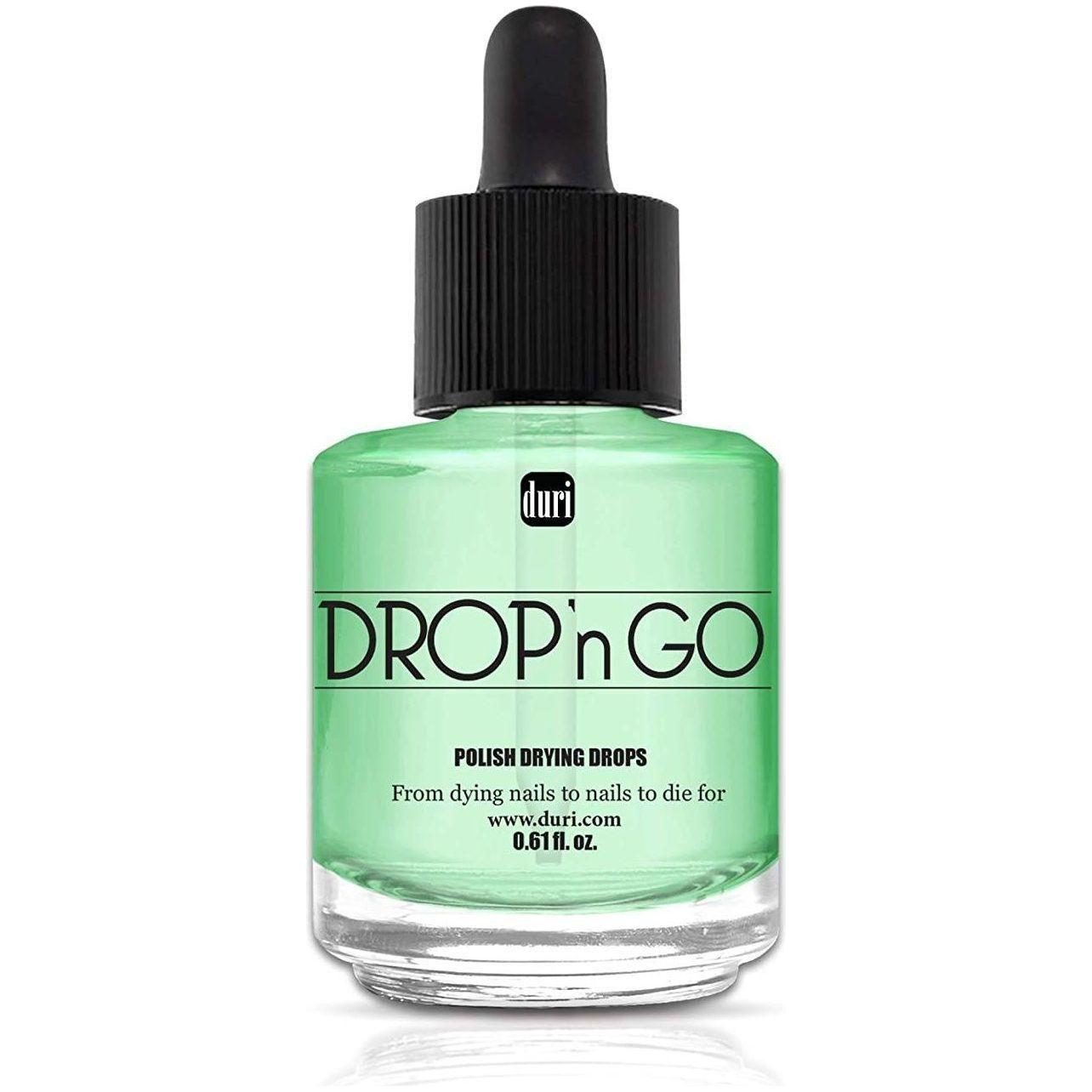 Pasteur Pharmacy Duri Drop-N-Go Nail Polish Drying Drops 0.6 oz showing the bottle with dropper applicator.