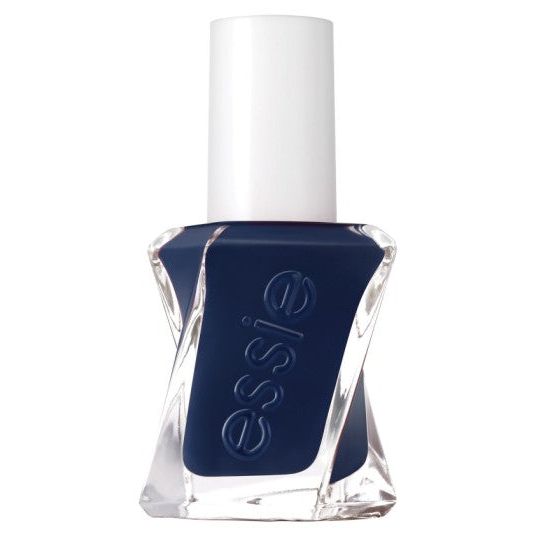 Essie Gel Couture Nail Polish in Caviar Bar, 0.46 Fl Oz, featuring a sleek bottle of vibrant, high-shine gel nail polish.