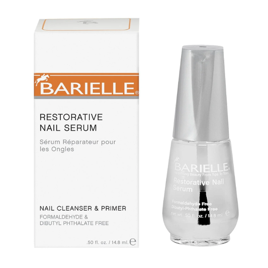 Pasteur Pharmacy Barielle Restorative Nail Serum in 0.5 oz bottle, designed to strengthen and nourish nails.