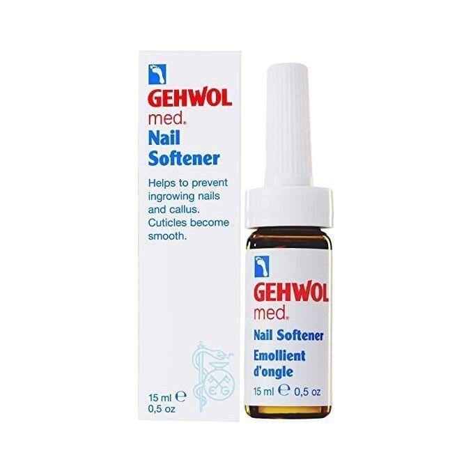 Gehwol Med Nail Softener in a 0.5 oz bottle, designed to soften and condition nails for easier care and removal.