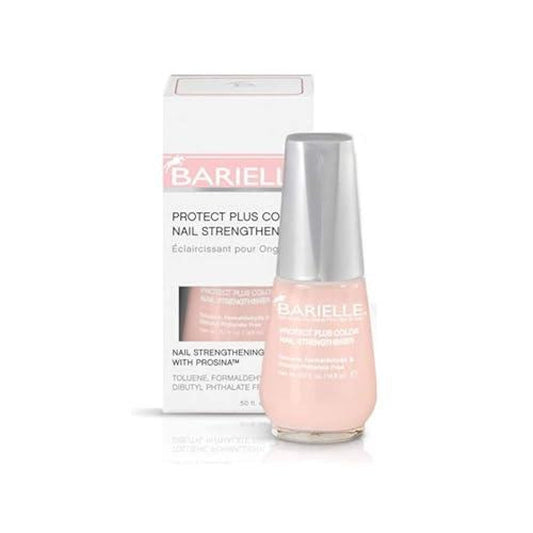 Barielle Protect Plus color nail strengthener in light pink, 0.5 ounce, for healthy, beautified nails.