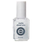 Essie Matte About You Top Coat for nails, featuring a matte finish on a clear bottle, displayed on a white background.
