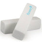 Flowery Polar Bar white block nail file by Pasteur Pharmacy for smooth nail shaping and polishing.