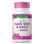 Nature's Truth Ultra Hair, Skin & Nails Plus Biotin coated caplets, dietary supplement for healthy nails, hair, and skin.