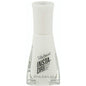 Sally Hansen Insta Dri nail polish in White On Time, 0.31 oz, applied on nails with a smooth, quick-drying finish