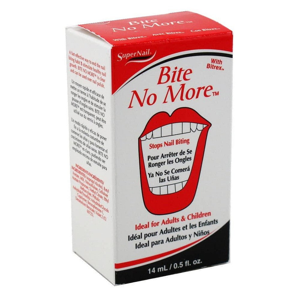 Pasteur Pharmacy SuperNail Bite No More nail treatment in 0.5 ounce boxed container, 14ml bottle for nail care.