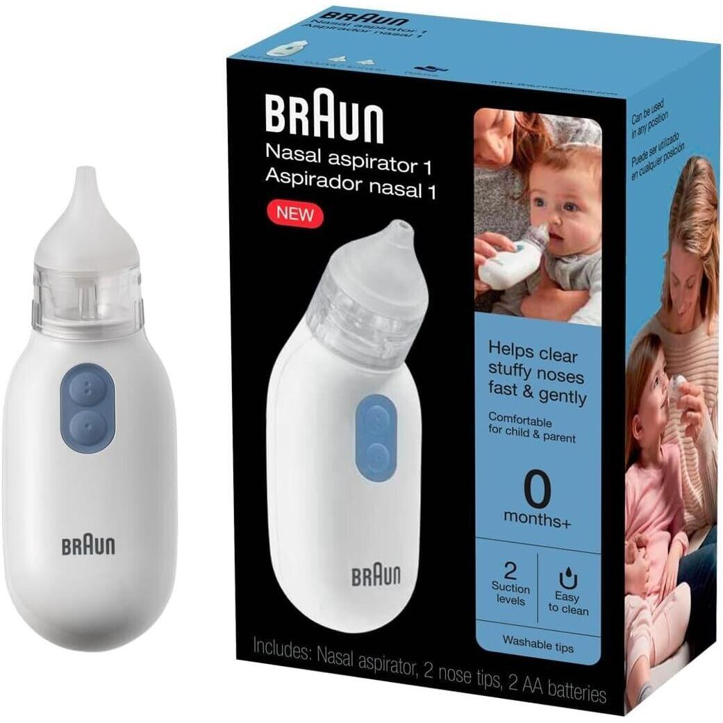Braun nasal aspirator for infants by Pasteur Pharmacy, 1 count, designed for gentle nasal congestion relief in babies.