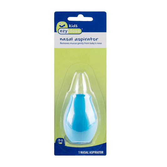 Ezy Dose Nasal Aspirator by Pasteur Pharmacy, handheld device for gentle nasal mucus suction for infants and children.