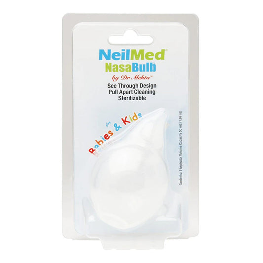 Neilmed NasalBul Nose Aspirator by Pasteur Pharmacy, a compact nasal aspirator for infants with a clear bulb and soft tip.