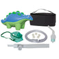 Roscoe Medical Dinosaur Pediatric Nebulizer System for children, with colorful dinosaur design and nasal mask for respiratory treatments.