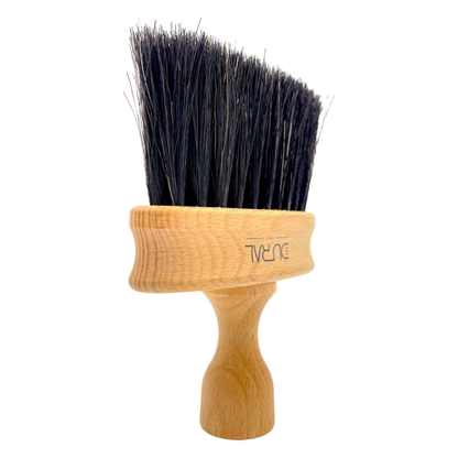 Dural Beech wood oval neck duster from Pasteur Pharmacy, featuring a smooth wooden handle and soft dusting surface.