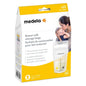 Medela breast milk storage bags holding 6oz/180ml, designed for nursing and feeding, with clear measurement markings.