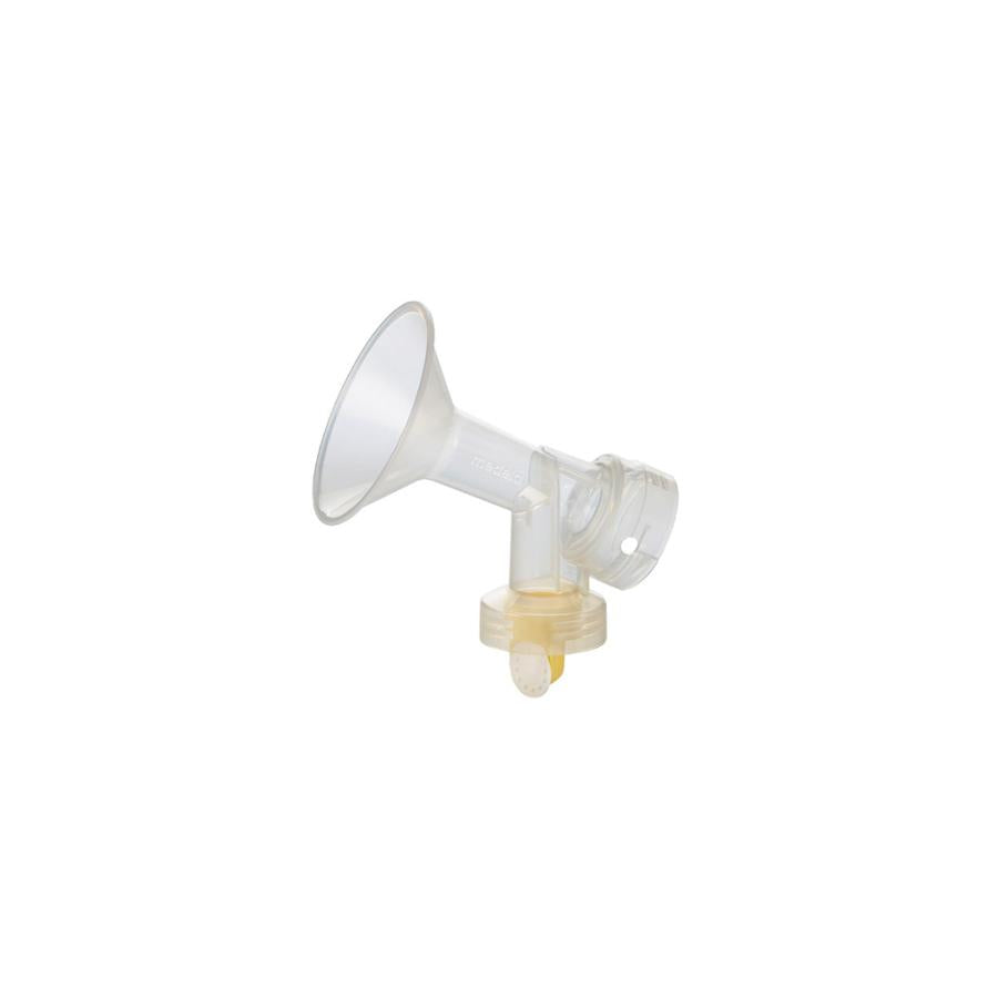 Medela nursing breast shield with valve and membrane, medium size 24mm, for breastfeeding and feeding support.