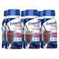 Ensure Plus Dark Chocolate Nutrition Shake bottle, 8 fl oz, part of a 6-pack, displayed with dark chocolate flavor and nutrition label.