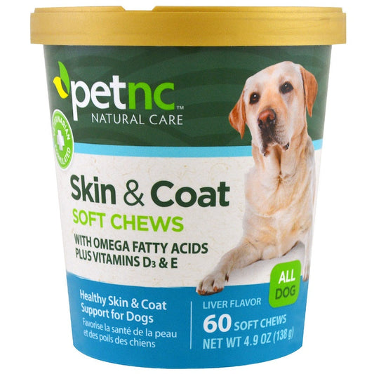 Soft chews for dogs from 21st Century Care Health Skin & Coat line, featuring nutrition gels and chews by Pasteur Pharmacy.