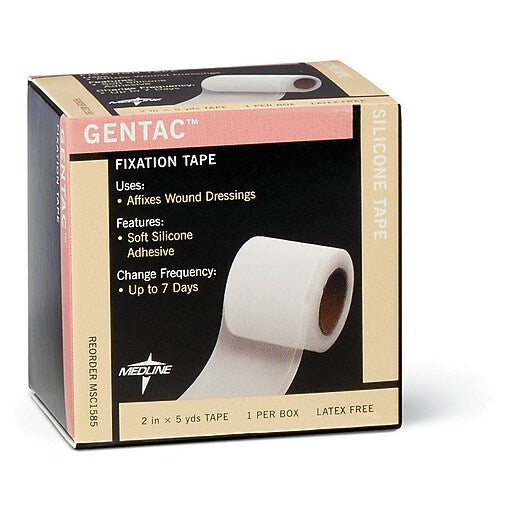 Gentac Tape dressing, 0.8 cm wide office tape by Pasteur Pharmacy, with clear, adhesive strip for medical or dressing use