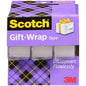 Scotch gift wrap tape by Pasteur Pharmacy, 3/4 inch wide and 300 inches long, shown on a roll for gift wrapping.
