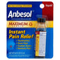Anbesol Oral Anesthetic Maximum Strength liquid in a bottle, used for instant relief of oral pain, by Pasteur Pharmacy.
