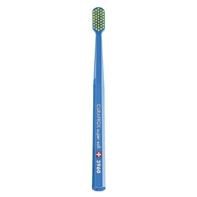 Curaprox 3960 Super Soft Toothbrush for gentle oral care, with soft bristles designed for sensitive gums and thorough cleaning.