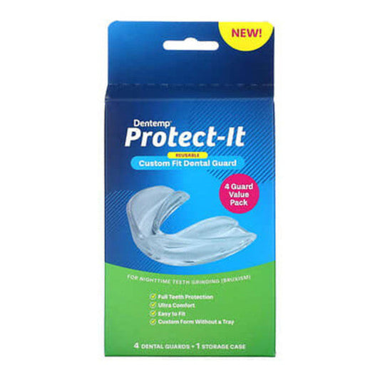 Reusable Dentemp Dental Guards in a value pack, designed for oral protection and comfort, from Pasteur Pharmacy.
