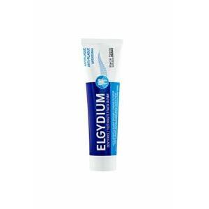 Elgydium Anti-Plaque Toothpaste in a 75ml tube, designed for oral care and plaque prevention, branded by Pasteur Pharmacy.