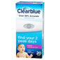 Clearblue Digital Ovulation Test kit with 20 tests, used for tracking ovulation to assist in fertility awareness.
