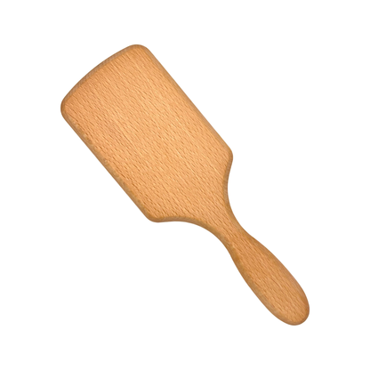 Dural Beech Wood paddle brush with wild boar bristles by Pasteur Pharmacy for gentle, effective hair brushing.