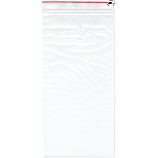 Clear plastic shopping bag with zip closure from Pasteur Pharmacy, 2 meters by 6x12 inches, suitable for retail use.