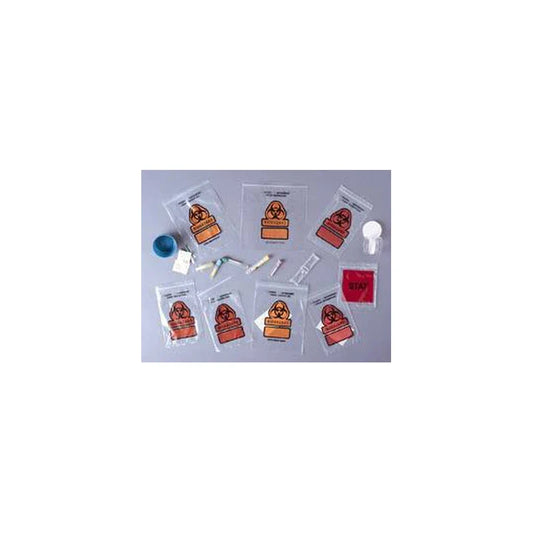 Clear 4x6 inch pharmacy bag with zip closure, made of paper and plastic, from RD Plastics for secure medication or small item storage.