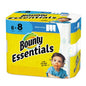 Bounty Essentials Paper Towels by Pasteur Pharmacy, white, 83 sheets, 6 big rolls, select-a-size for versatile cleaning