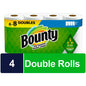 Bounty Select A Size Paper Towels in 4 double rolls, providing convenient, absorbent paper towels for cleaning and spills