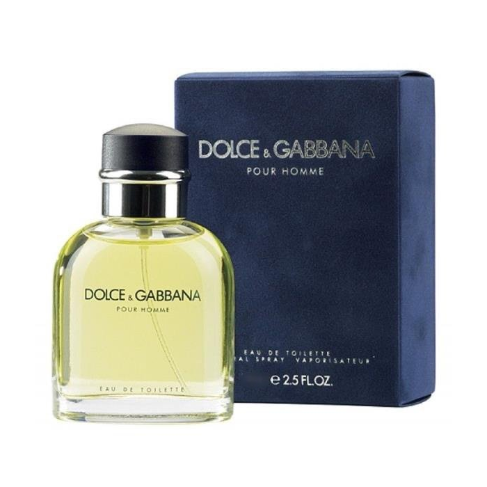 Dolce & Gabbana Eau De Toilette Spray for Men, 2.5 oz, a stylish perfume bottle with sleek design and classic fragrance.