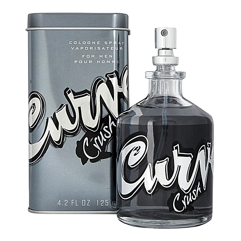 Liz Claiborne Curve Crush for Men Eau De Cologne spray in 4.2 oz bottle, featuring a sleek design and masculine fragrance.