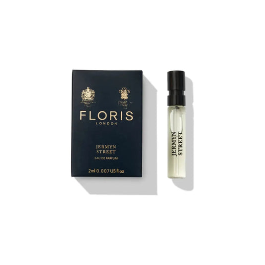 Floris Jermyn Street Eau De Parfum 2ml perfume bottle, elegant design, showcasing the fragrance from Pasteur Pharmacy.