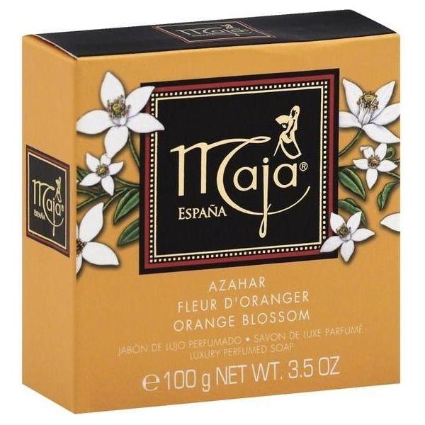 Maja Orange Blossom luxury perfumed soap from Pasteur Pharmacy, 3.5 oz bar with floral orange blossom scent.