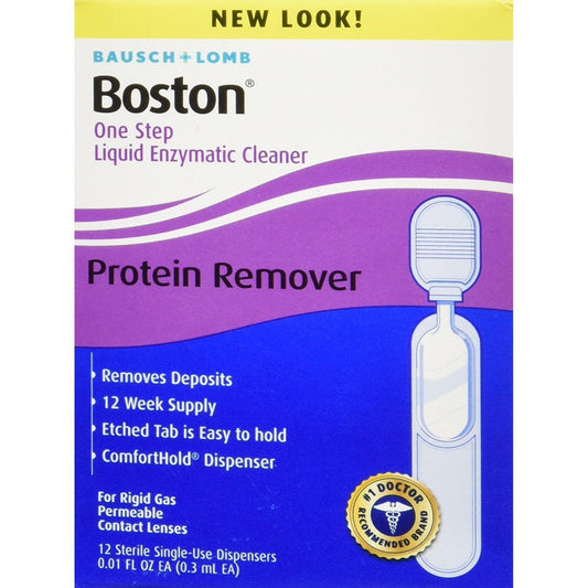 Bausch + Lomb Boston Enzymatic Cleaner liquid for contact lenses, one-step personal care product by Pasteur Pharmacy