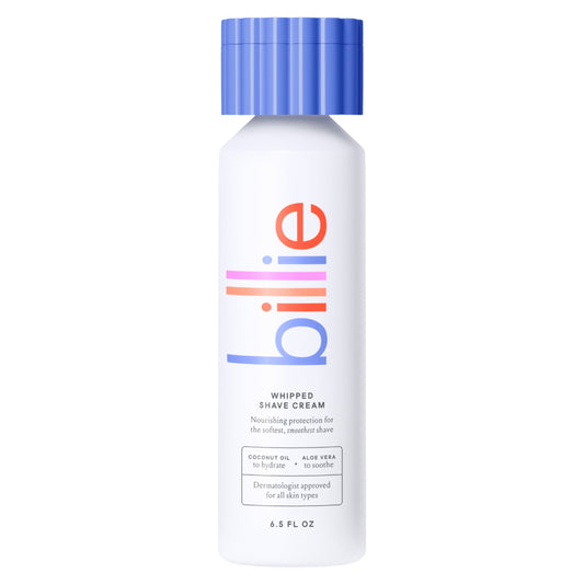 Billie Whipped Shave Cream by Pasteur Pharmacy with lavender and bergamot scent, 6.5 fl oz personal care product.