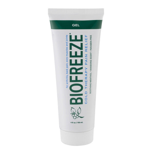 Biofreeze Cold Therapy Pain Relief Gel from Pasteur Pharmacy, showing the gel tube used for soothing muscle and joint pain relief.
