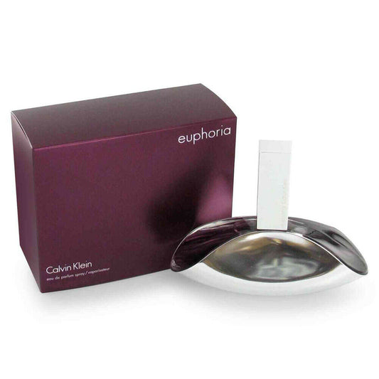 Calvin Klein Euphoria for Women Eau de Parfum spray, 1.7 oz, featuring a sleek bottle and elegant design.