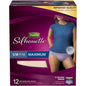 Depend Silhouette For Women briefs with maximum absorbency, S/M, in soft fabric, designed for comfortable personal care.