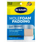 Dr. Scholl's Molefoam Padding, 2 pack, personal care product providing cushioning and protection for foot blisters and sore spots.