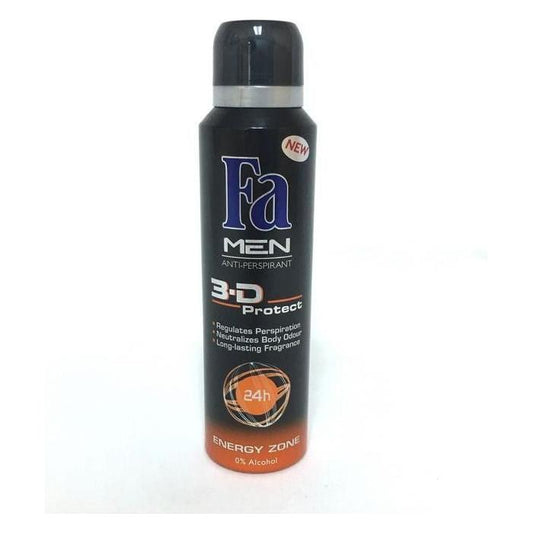 Fa Deo Spray Energy Zone Men by Pasteur Pharmacy, 150ml, personal care spray with energetic scent for men.