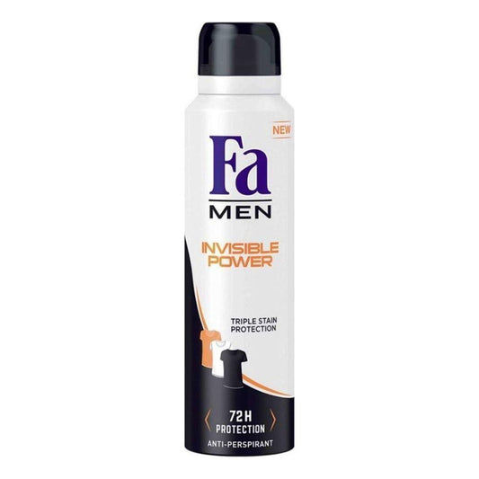 Fa Deo Spray Ivisible Power Men 150ml from Pasteur Pharmacy, personal care spray with invisible antiperspirant protection.