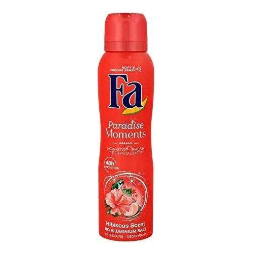 Fa Deo Spray Paradise Moments by Pasteur Pharmacy, 150ml bottle of personal care deodorant with floral scent and modern design.