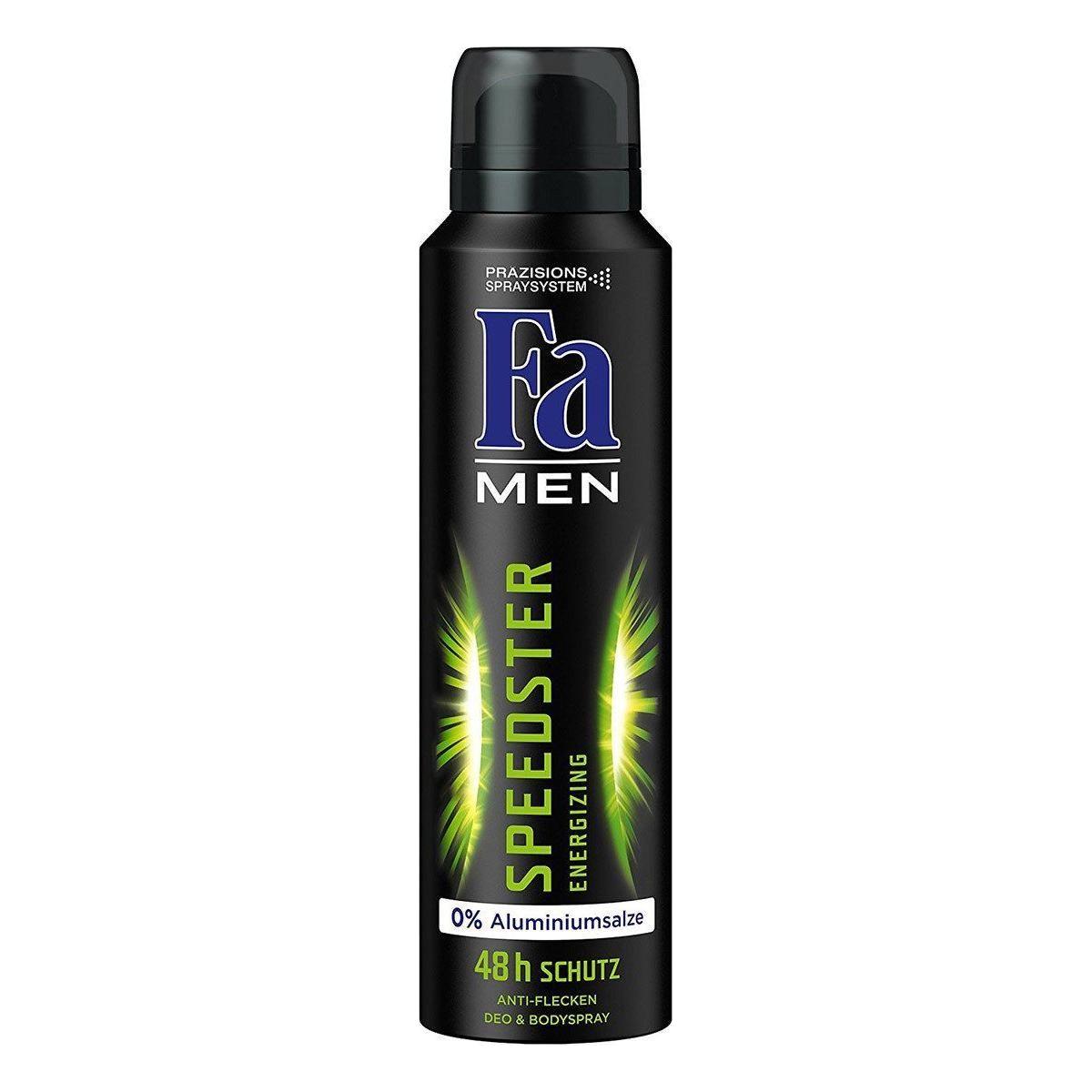 Fa Deo Spray Speedster for Men by Pasteur Pharmacy, 150ml personal care spray with fresh scent and quick-drying formula.