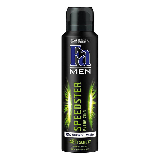 Fa Deo Spray Speedster for Men by Pasteur Pharmacy, 150ml personal care spray with fresh scent and quick-drying formula.