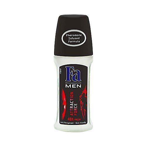 Fa Men Attraction Force 48H Roll-On Deodorant by Pasteur Pharmacy, 1.7oz, personal care product with fresh scent and effective odor protection.