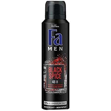 Fa Men Black Spice 48H Deodorant by Pasteur Pharmacy, 150ml bottle, personal care product with black and spice-themed packaging.