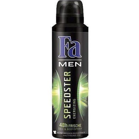 Fa Men Speedster Energizing 48h Deo and Bodyspray in 150ml spray bottle, personal care product by Pasteur Pharmacy.